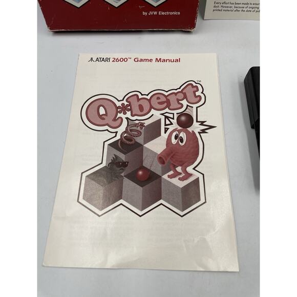 Q Bert Atari 2600 Complete Set In Original Red Label Box W/ Manual - Picture 2 of 10